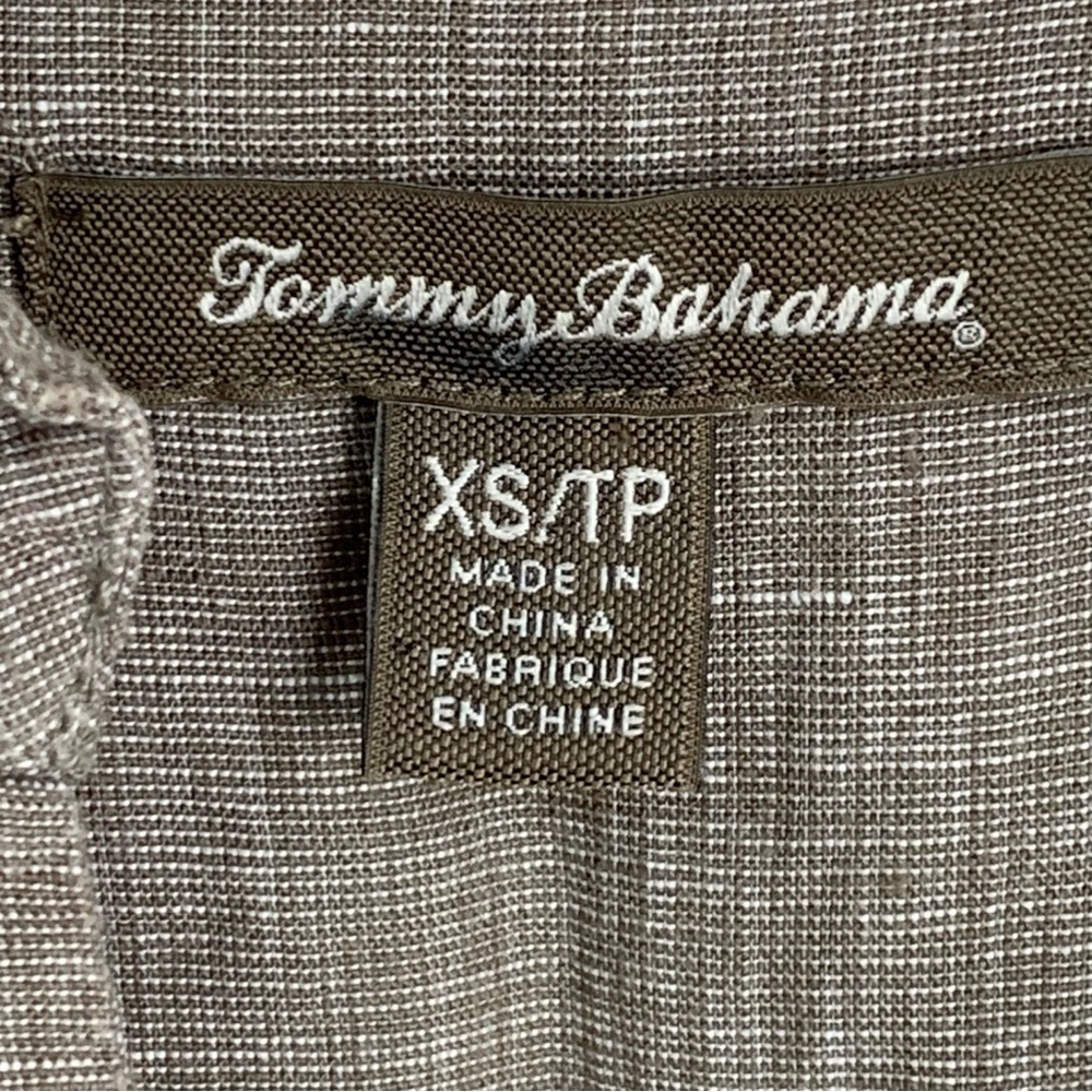 Tommy Bahama Linen Dress Womens XS Brown Roll Tab Lace-up‎ Bodice Summer casual - Picture 2 of 11
